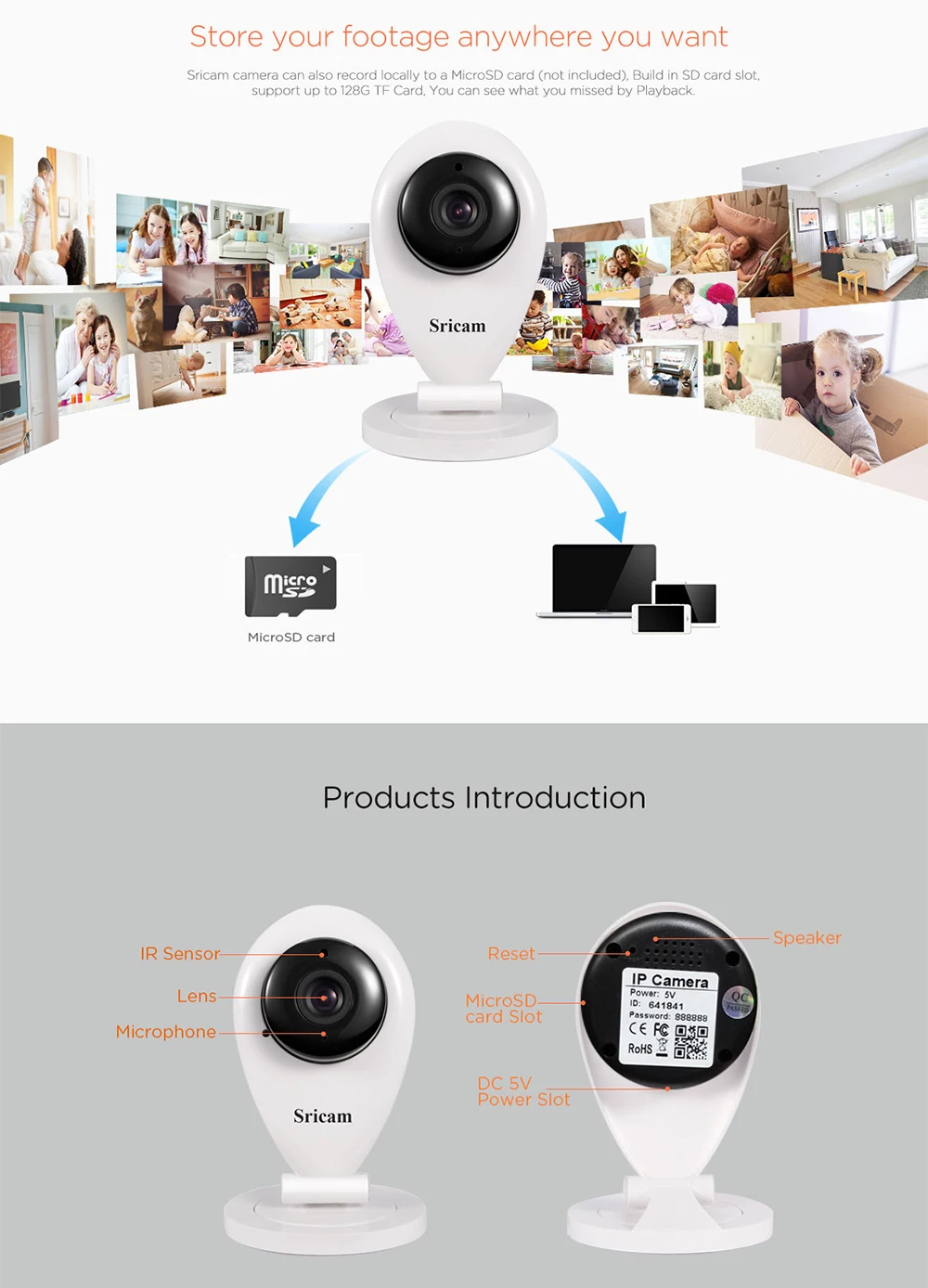 Sricam SP009 IR Cut Wifi IP камера Сетевая Беспроводная 720P HD мини камера CCTV Камера Безопасности Домашняя безопасность детский монитор