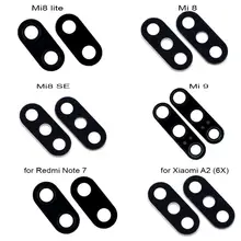 2 шт./лот для Xiaomi mi 8 9 SE Lite Red mi Note 7 6A 6 Pro задняя камера стеклянная крышка объектива запасные части с клеем
