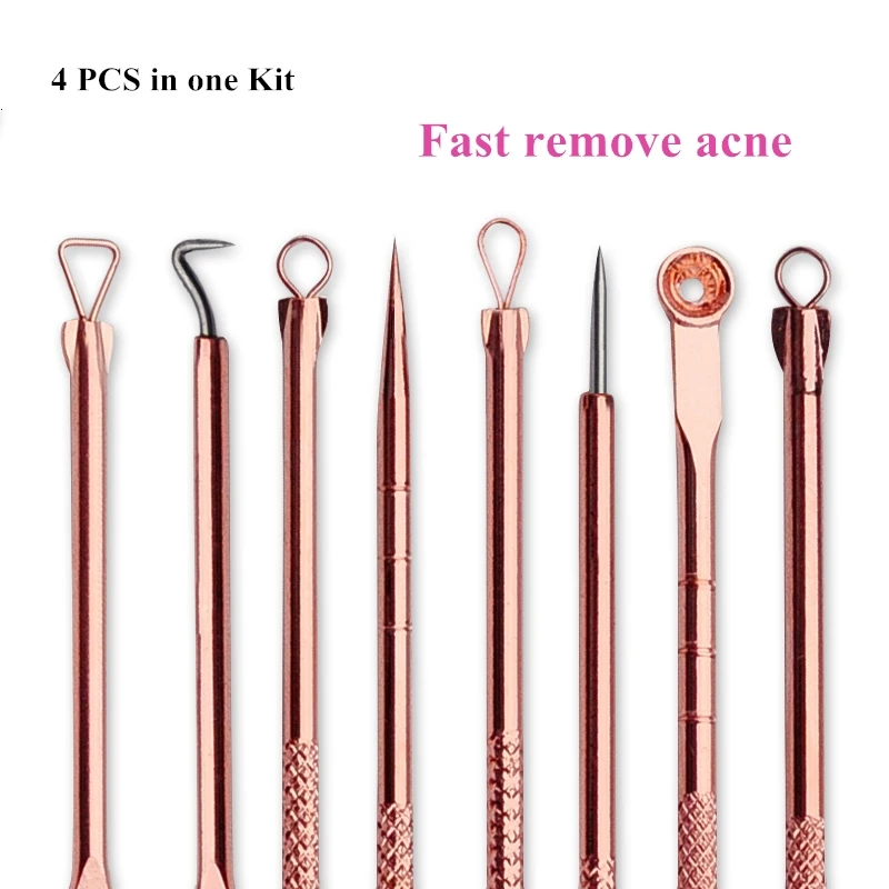 

4PCS Stainless Steel Blackhead Blemish Remover Needle for Facial Care Acne Clean Tool Set