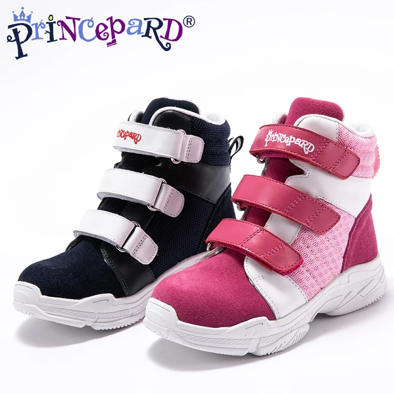 Princepard children orthopedic shoes genuine leather sport orthopedic