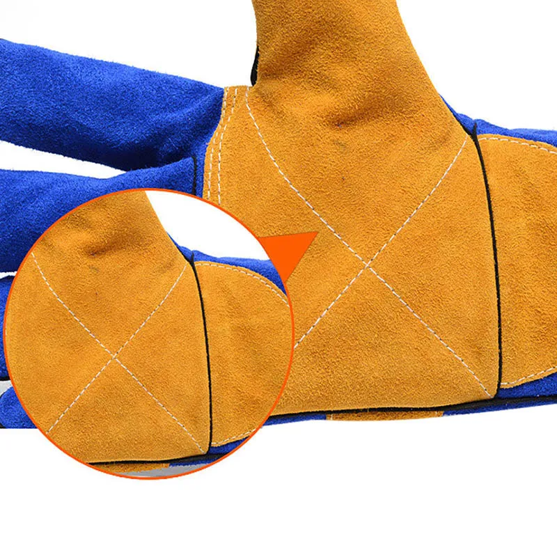 

1Pair Welding Gloves Fire Resistant Heat-insulating Welders Gauntlets Gloves 35CM LSMK99