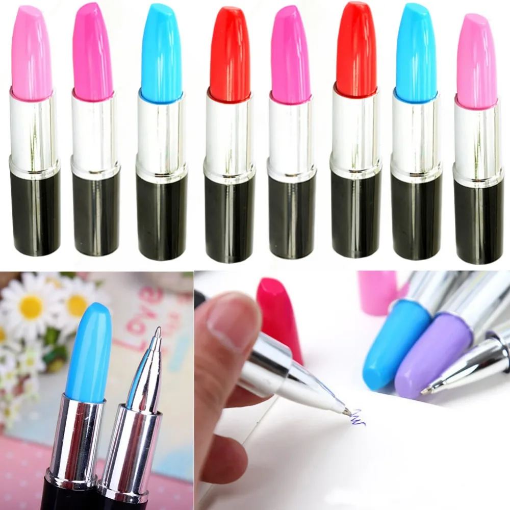 

Novelty Stationery Lipstick Ballpoint Pen Creative Design Party Favor Gift