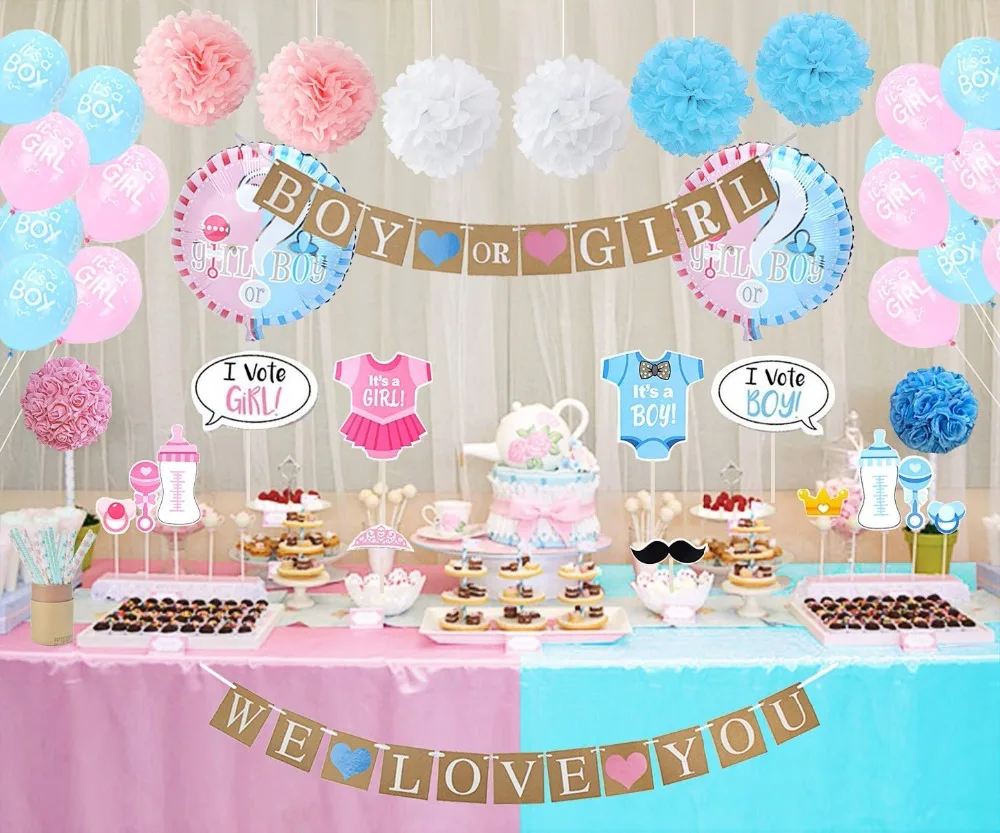 Baby Birthday Decorations Diy Baby Shower Decorations Gender Reveal