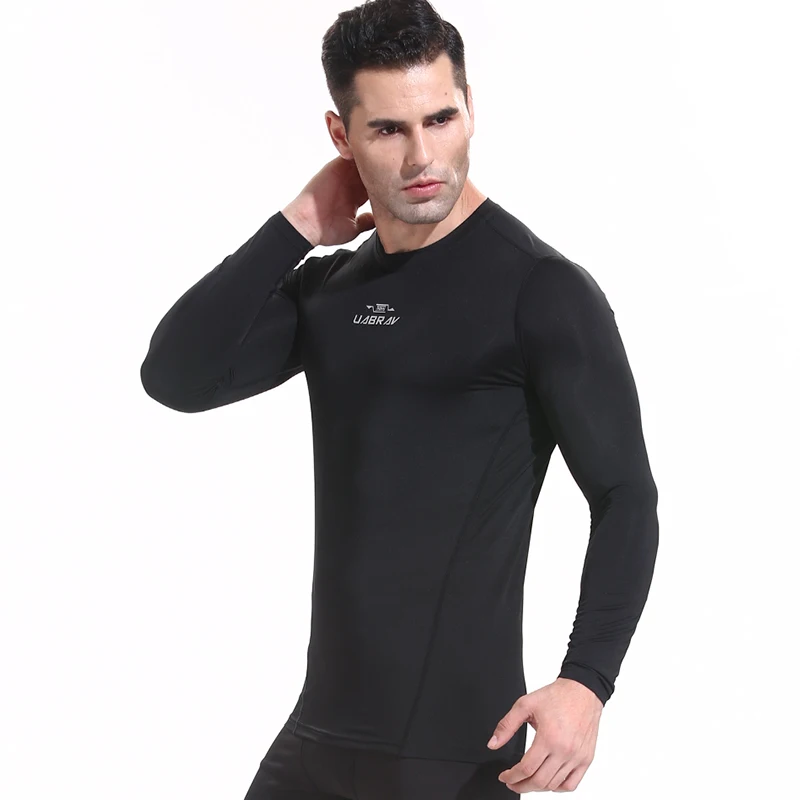 

5201J-Workout fitness men Short sleeve t shirt men thermal muscle bodybuilding wear compression Elastic Slim exercise clothing