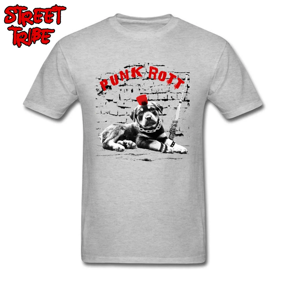 Punk_Rott LGHT0818YY O-Neck Tshirts Summer/Autumn Tops T Shirt Short Sleeve New Coming Pure Cotton Unique Tshirts cosie Men Punk_Rott LGHT0818YY grey