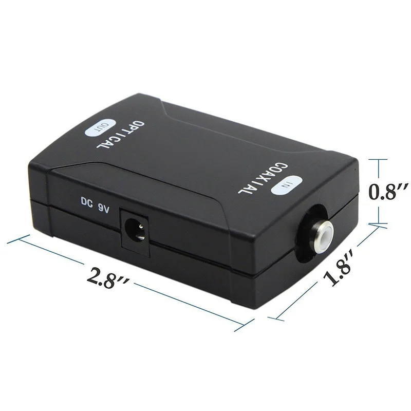 Коаксиальный преобразователь сигнала Toslink SPDIF для DVD с американской вилкой|Кабели