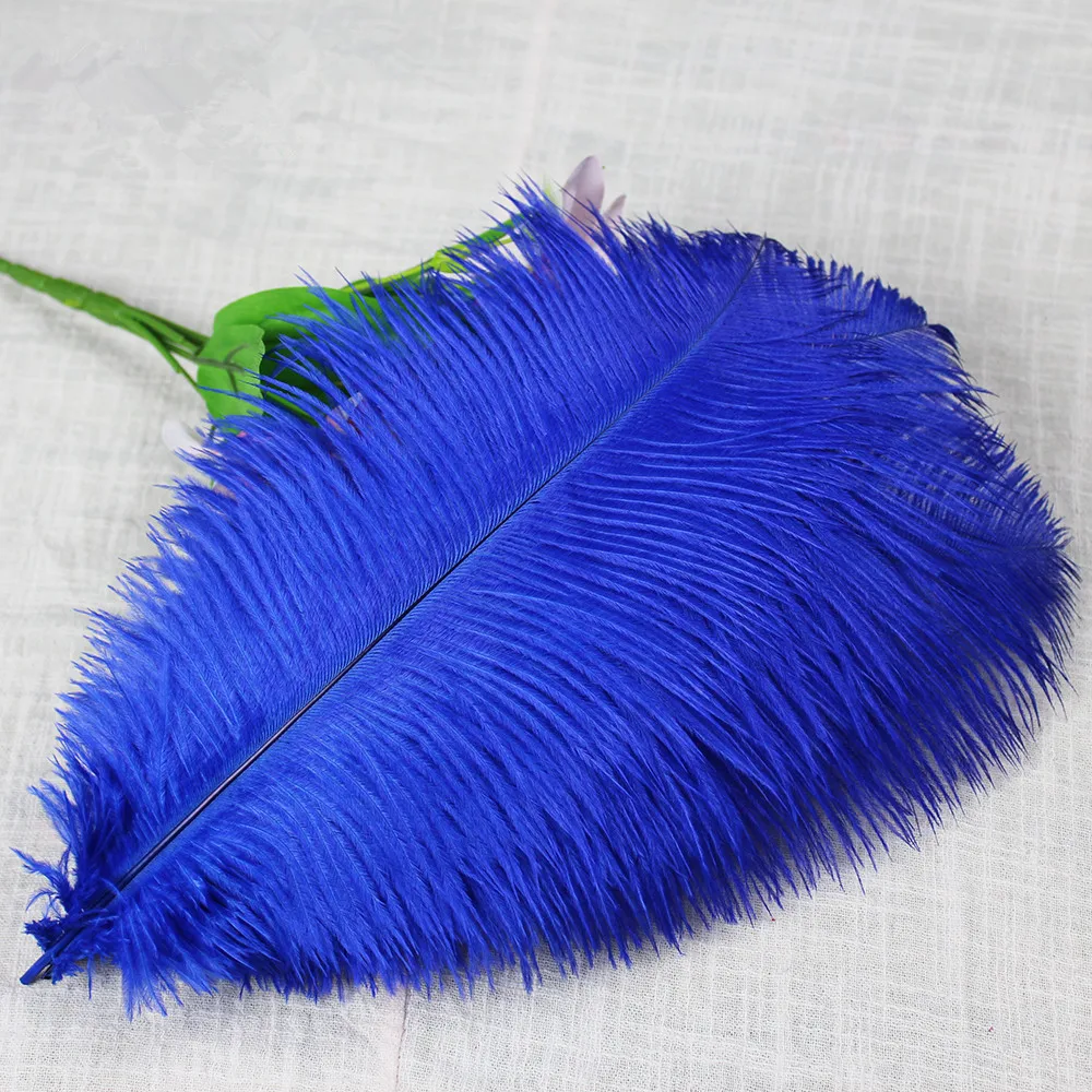 

10 PCS natural royal blue ostrich feather 40-45 cm / 16 to18 inches feathers wedding decoration plume