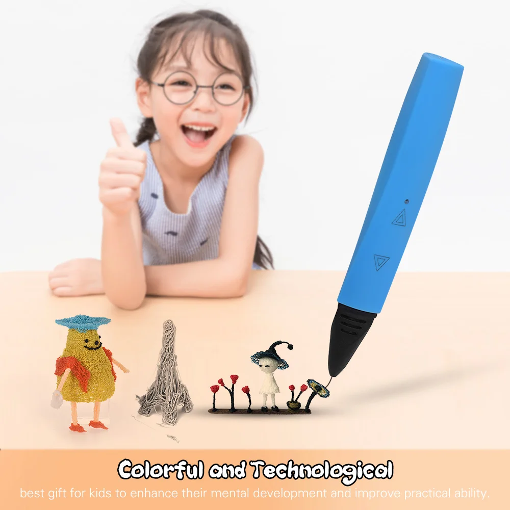 

3D Printing Pen with Touchkey Operature Safe Low Temperature 3D Pen 1.75mm PLA/ABS 3D Printing Filaments Intelligent 3D Pens