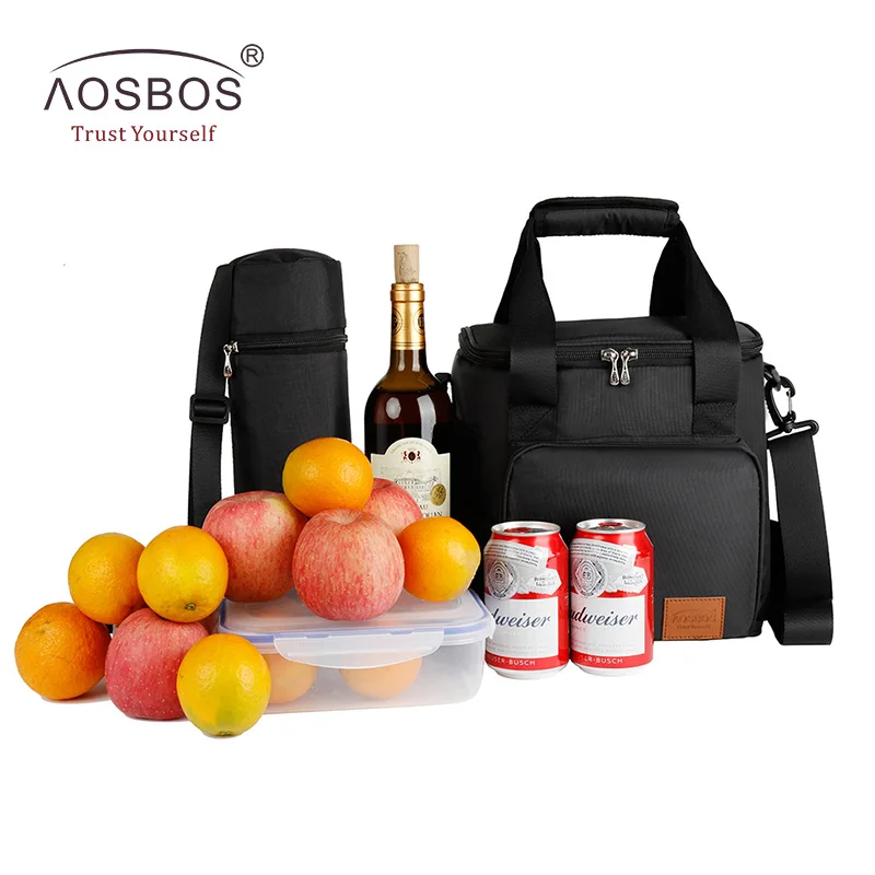 Aosbos Portable Thermal Lunch Bags for Women Kids Men Fashion  Picnic Cooler Lunch Bag Insulated Travel Food Tote Bags Box 2019 images - 6