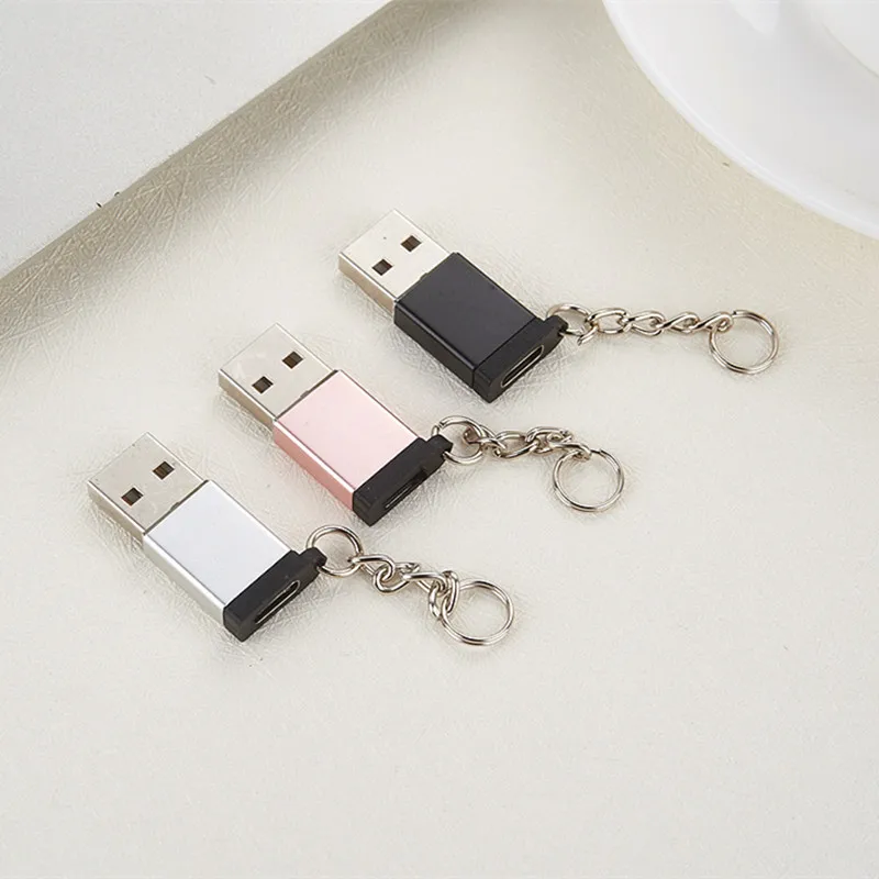 

USB 3.1 Type C interface of Converter aluminum alloy shell For for Samsung Galaxy Note8 S8 Plus Huawei P9 LG With Chain