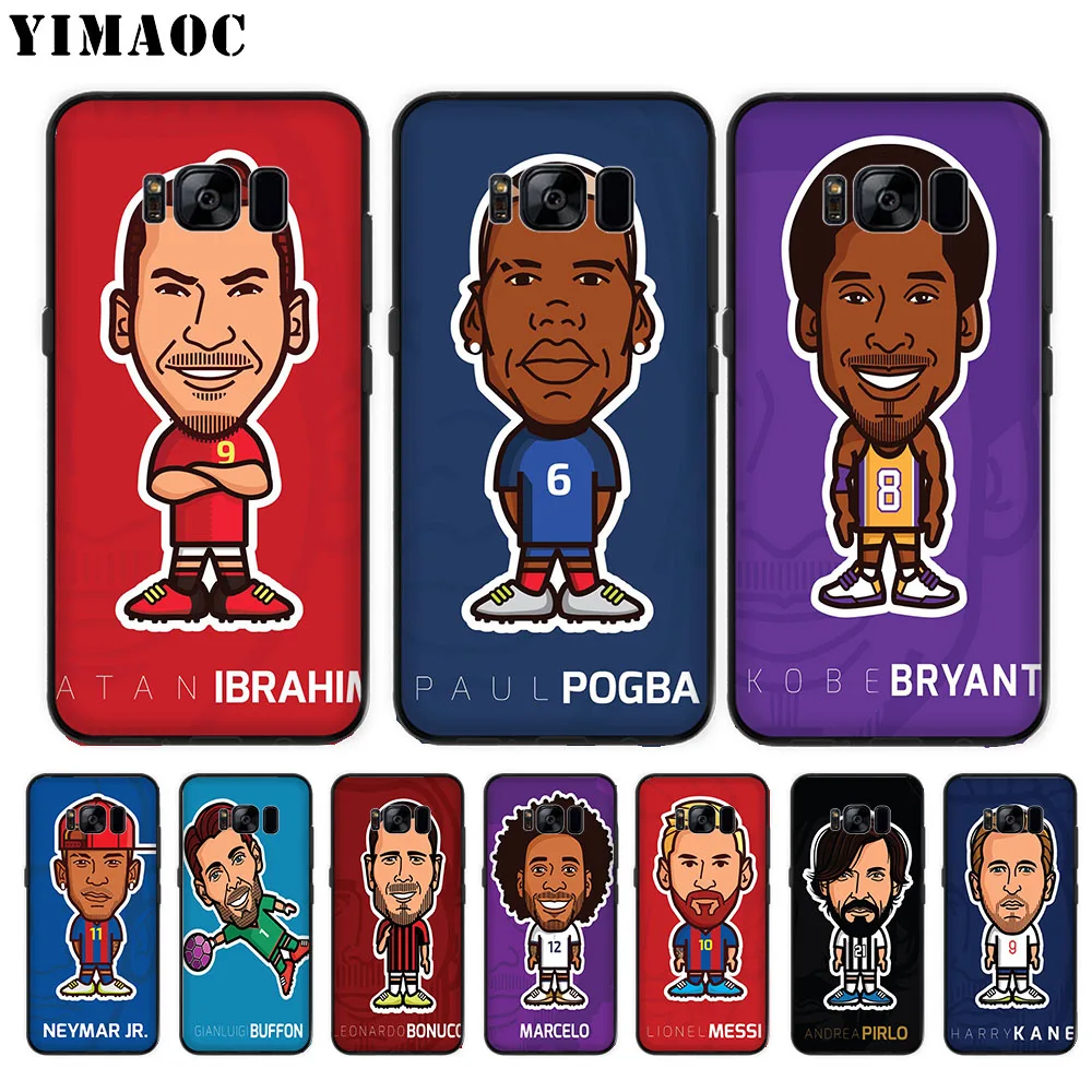 

YIMAOC Football basketball stars Soft Case for Samsung Galaxy S10 Plus S10e S6 S7 Edge S8 S9 Plus J6 M10 M20 M30
