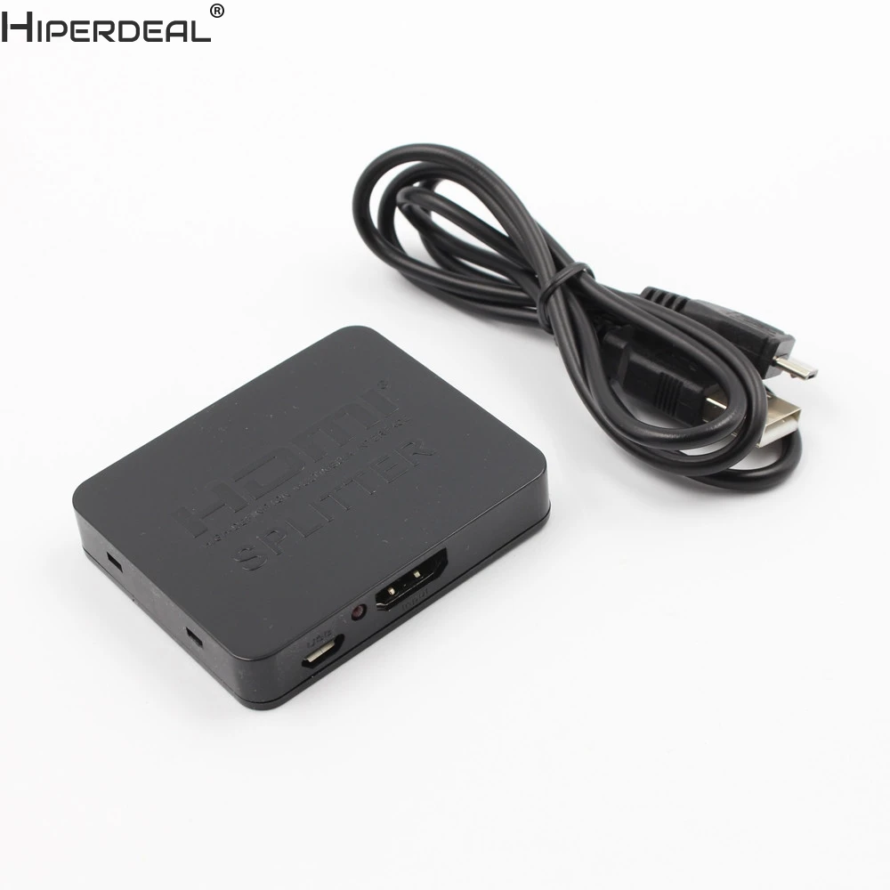 

HIPERDEAL Useful Full 3D 4k HDMI Splitter 1x2 1 in 2 Out Repeater Amplifier Connect 2 TVsHW