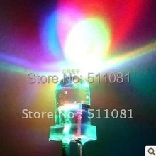 100 шт 5 мм RGB 7 цветов быстрая вспышка светодиодный светодиод(светодиодный