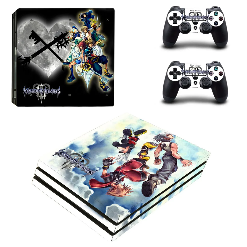 

Kingdom Hearts PS4 Pro Skin Sticker Decal For Sony PS4 PlayStation 4 Pro Console and 2 Controllers PS4 Pro Skin Stickers Vinyl