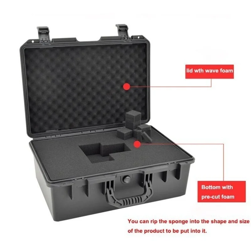 Abs Hard Plastic Tactical Box Waterproof Tool Case Airtight 