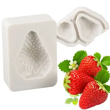 

3Pcs Strawberry Design Silicone Mold Fondant Mould Cake Decorating Tool Chocolate Gum Paste Mold Sugar Craft Cake Decor Tool