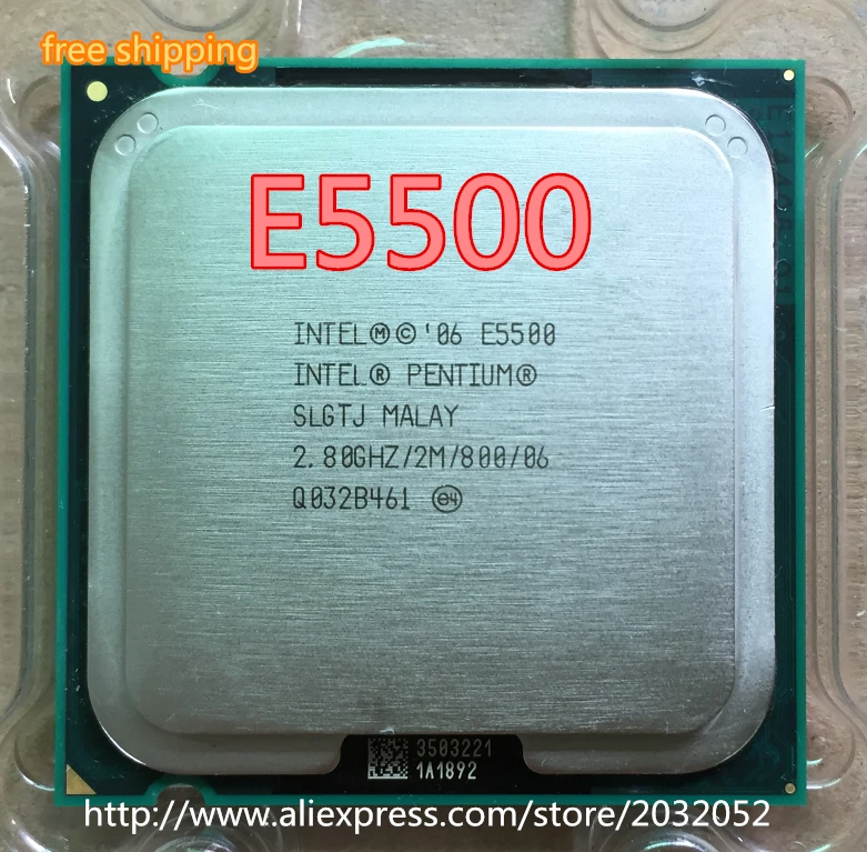 

lntel E5500 Desktop Intel Pentium Cpu E5500 2.8GHz 2MB/ processor LGA 775 scrattered pieces (working 100% Free Shipping)