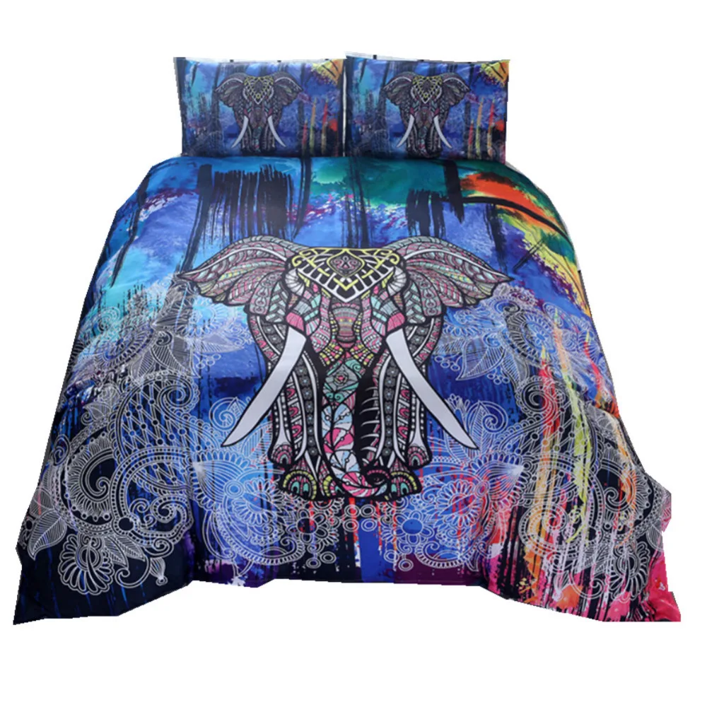 

India Bedding Set Twin Full Queen King Size 3d Duvet Cover Set With Pillowcase Elephant Bohemian Design Bed Bedline
