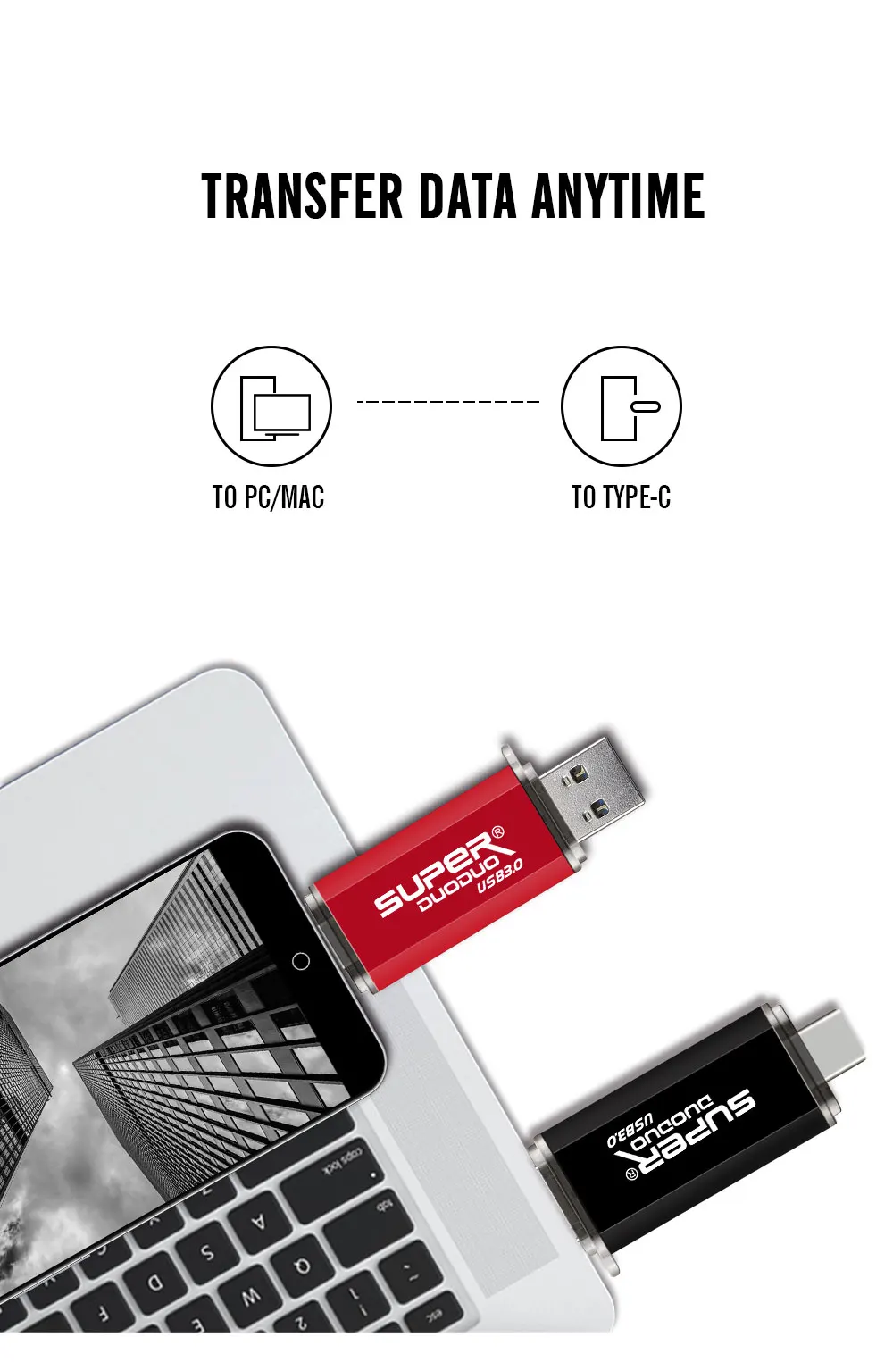 Красочные USB 3,0 Тип-C из металла карту флэш-памяти с интерфейсом usb флешки 16 GB 32 ГБ, 64 ГБ и 128 ГБ USB-флэш в виде ключа Флеш накопитель flash usb3.0 для
