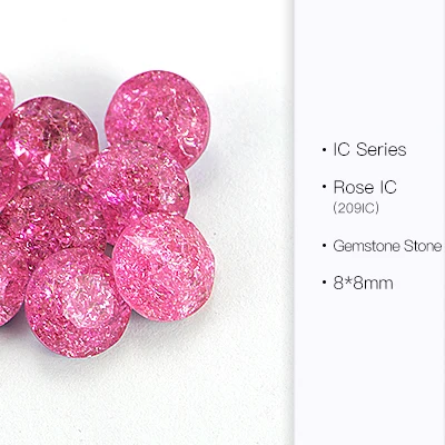 Стеклянные Камни Роза IC Ледяной цветок Стразы ювелирные изделия дизайнерские украшения камень Прозрачный 3D дизайн ногтей Стразы - Цвет: Gemstone stone 8