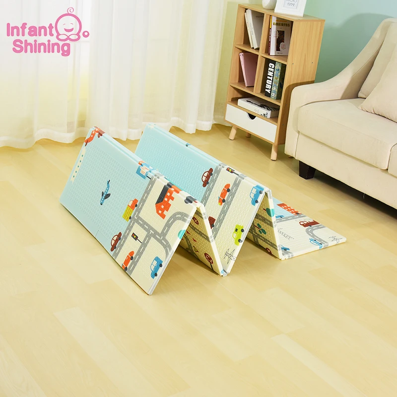 Infant Shining Reversible Baby Play Mat Cartoon Soft Mat Big Size 180*200*1CM Thickened Kids Rug Ga