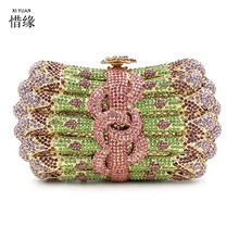 XIYUAN/брендовая модная Роскошная вечерняя сумка с бриллиантами, женская сумка, разноцветная сумка на плечо для девочек, сумка-мессенджер клатч, кошелек, вечерние сумочки