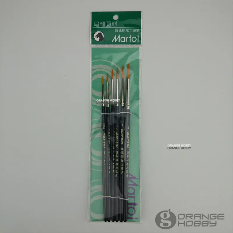 

Maries-Martol G1206 Modeling Point Round Brush 5Pcs/Set Model Hobby Painting Tools Accessory