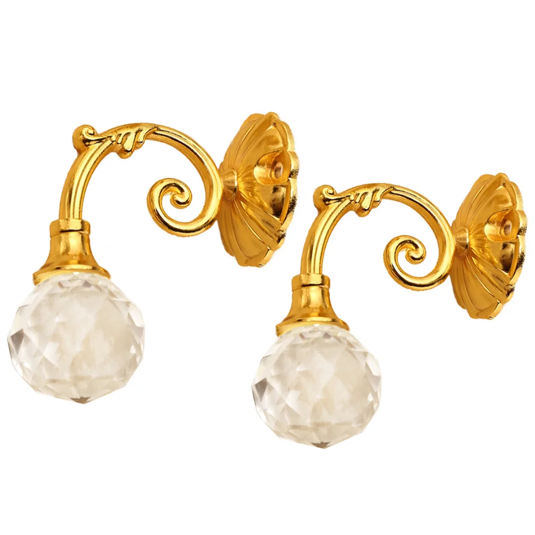 2pcs/lot Large Metal Crystal Ball Curtain Hook Holder Window Curtain Holdback Tassel Wall Tieback Curtain Buckle Accessories