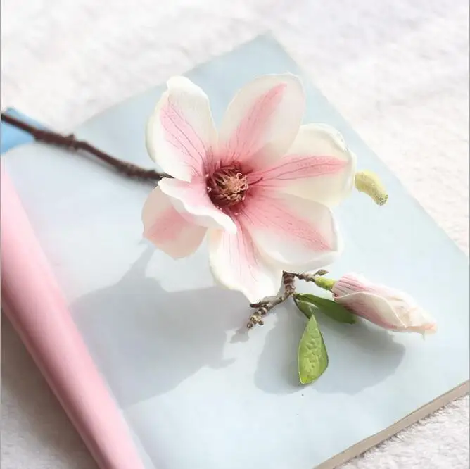 Йо Чо 7 шт. Магнолия художественные цветы Шелковый цветок Орхидея имитация цветы бутоны розы Свадебная вечеринка Декор Diy украшение дома - Цвет: Light pink
