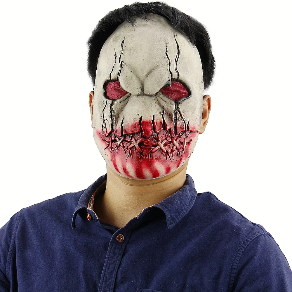 Страшный демон взрослый реквизит на Хэллоуин Дьявол пламя маска зомби страшная злой клоун латексная маска для Хеллоуина маска с волосами реквизит маски