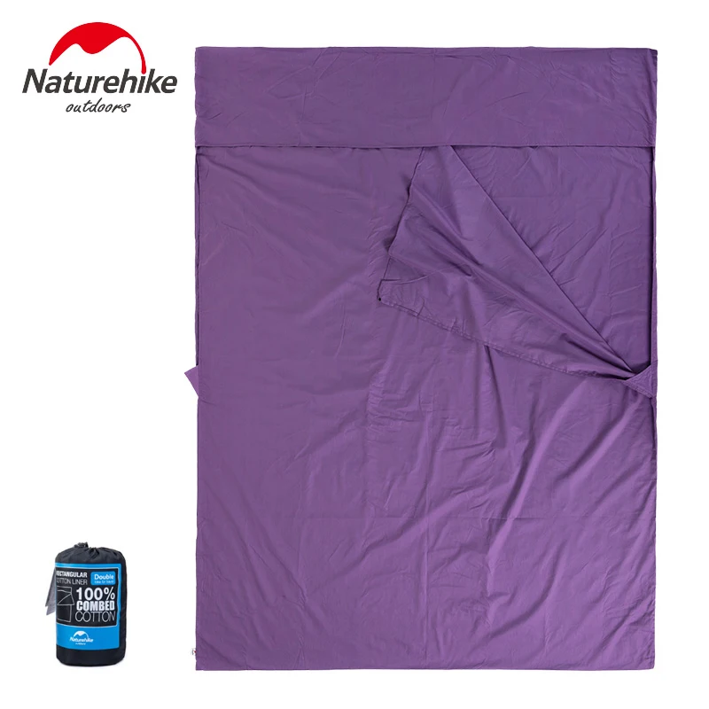 Naturehike Ultra Light Portable Double Sleeping Bag Liner 100 Naturehike Ultra Light Portable Double Sleeping Bag Liner 100 Cotton Sleep Camping Outdoor Travel Bags In From