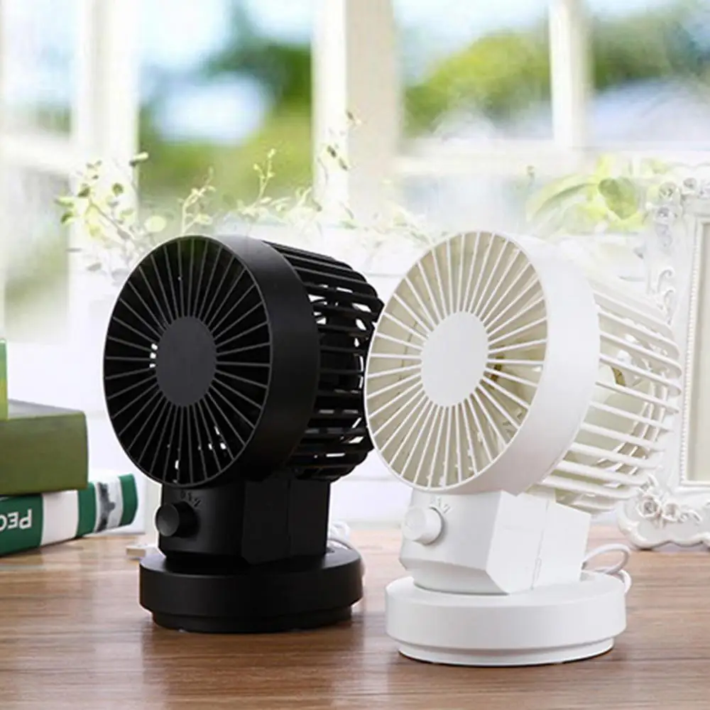 

Mini Quiet USB Desk Fan Home Office Electric Oscillating Dual-blade Table Cooler