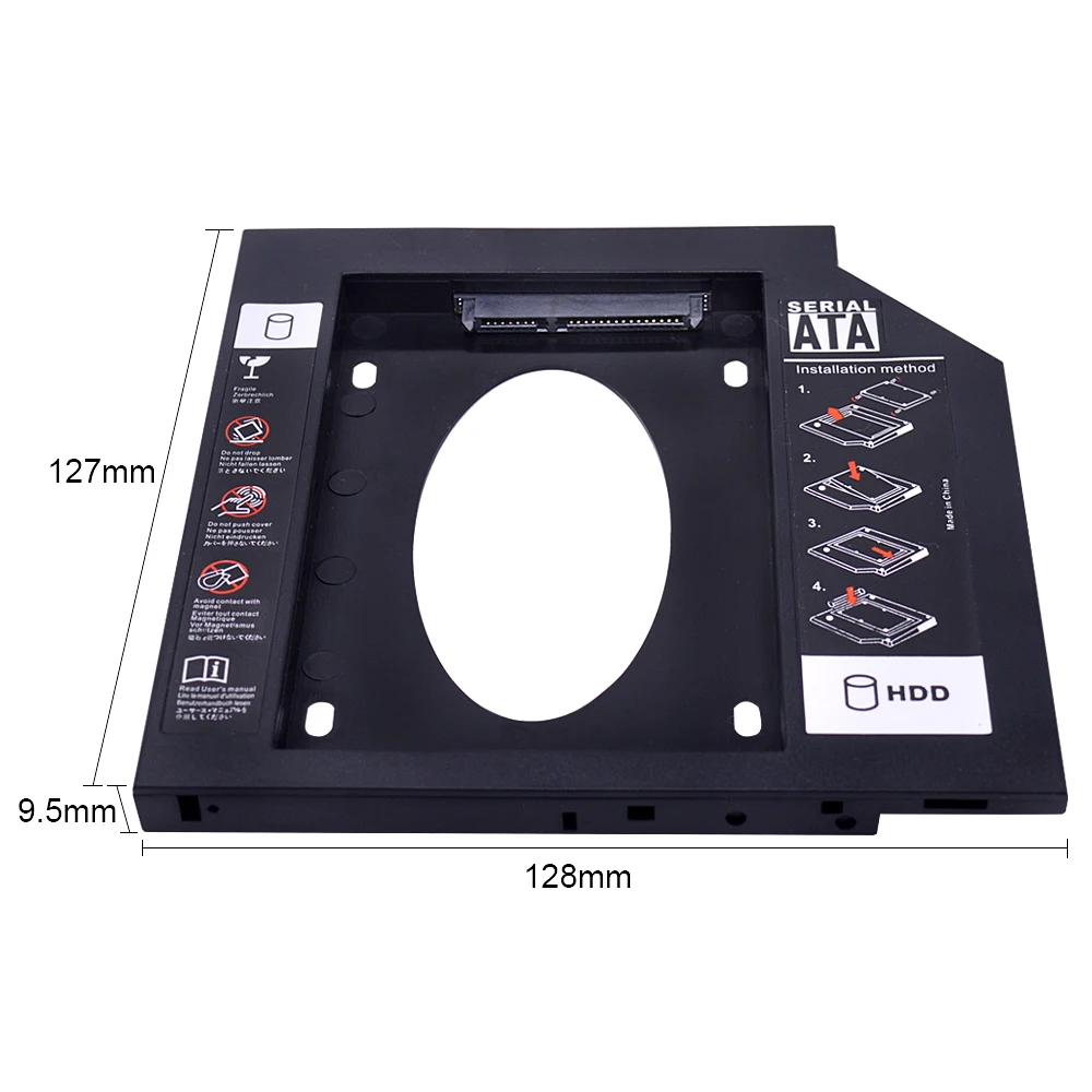 CHIPAL Универсальный секундный 2nd HDD Caddy 9 5 мм SATA 3 0 для 2 дюйма 'SSD корпус жесткого