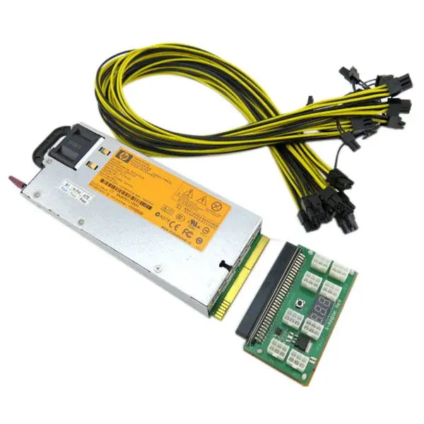 

750 Watt Power Supply Kit for GPU Mining High Efficiency 94% ETH Ethereum