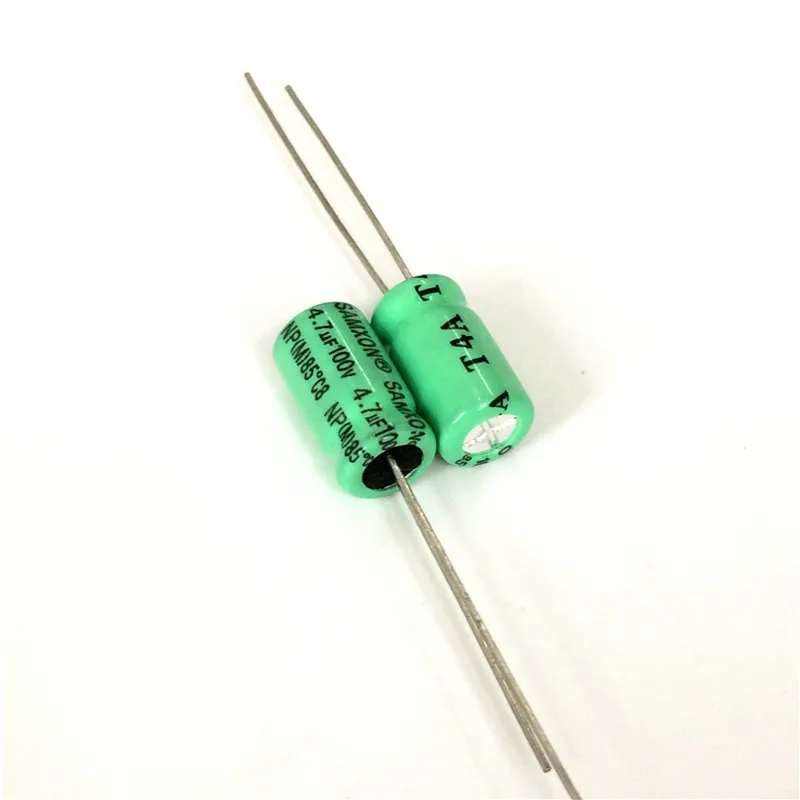 

10pcs 4.7uF 100V SAMXON NP Series 6.3x11mm 100V4.7uF Bipolar Electrolytic capacitor