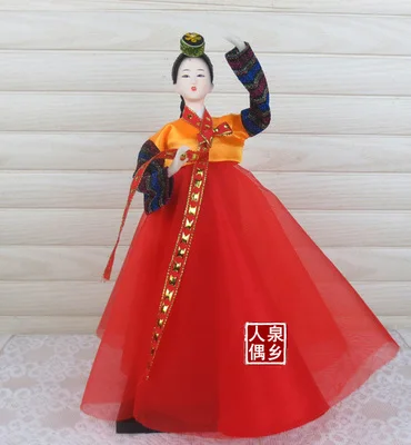 Корейская кукла, корейское Искусство и ремесла, украшение, Корейская шелковая кукла, корейское платье, украшение, подарок, модель куклы - Цвет: 11
