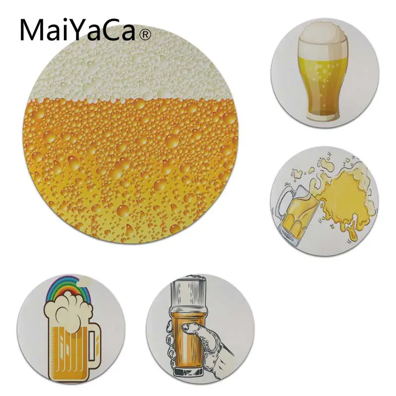 

MaiYaCa Rainbow Beer Gamer Speed Mice Retail Small Rubber Mousepad Size for 22x22x0.2cm Gaming Mousepads