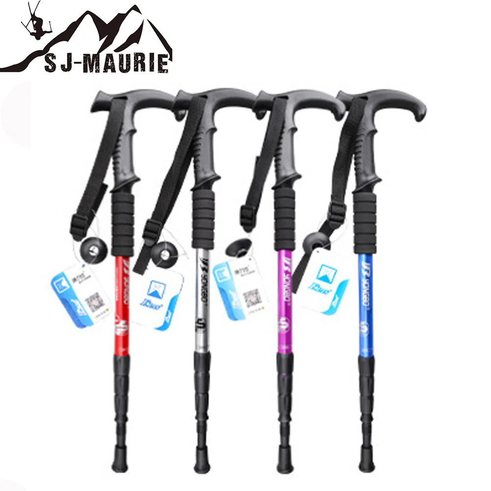 SJ Maurie Walking Sticks 4 Joints Foldable Aluminum Alloy 325g Anti