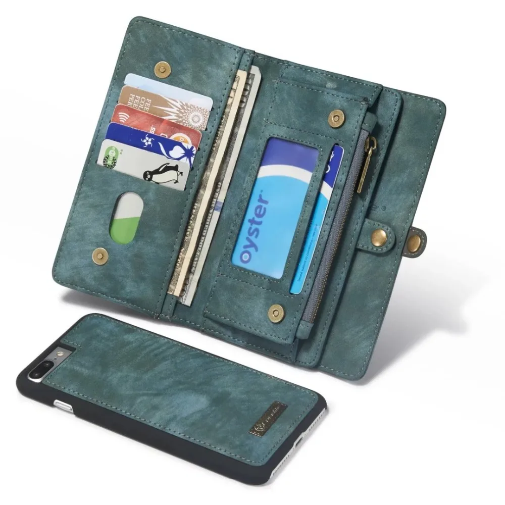 

Genuine Leather Case for iPhone 7 6 6S 6 Plus 6Plus Multi Functional 2 in 1 Second Layer Leather Stand Wallet Cover Phone Case
