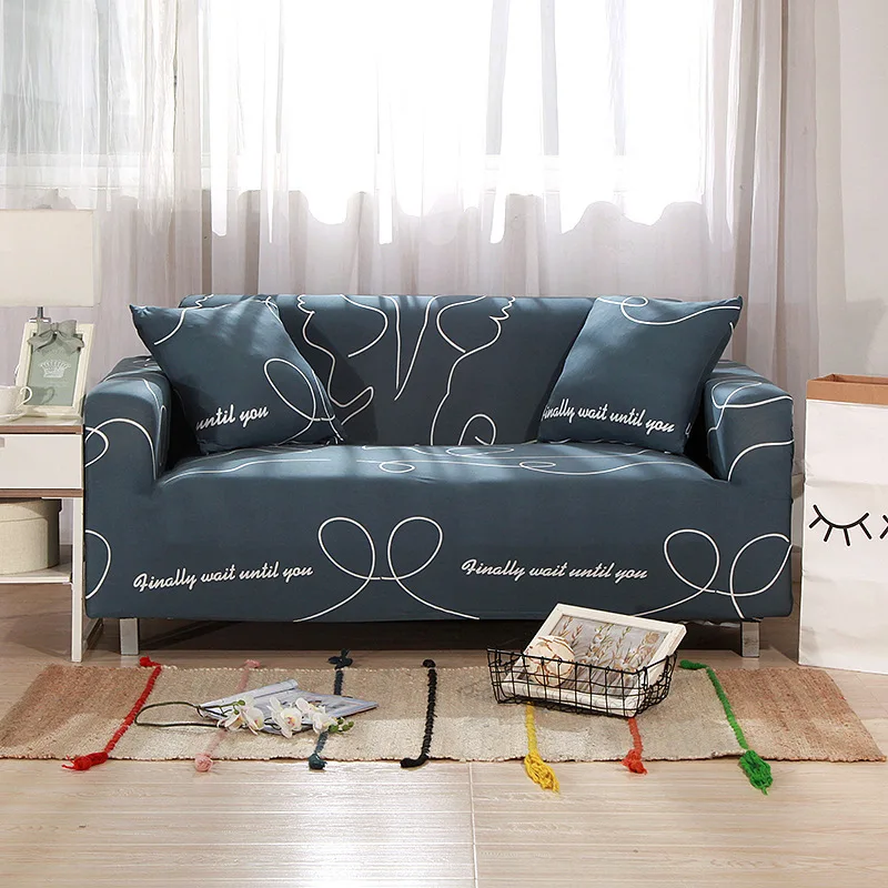 

Elegant Geometric Slipcovers For Living Room Polyester Dustproof Quilting Sofa Cover Modern All-Inclusive Antislip Couch Cover
