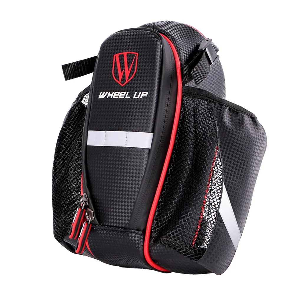 Portable 2 Pockets MTB Road Bike Seat Rear Tail Pouch Bottle Bags Bike