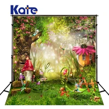 KATE Photography Backdrop 8x10ft Sceneric Background Forest Photography Backdrops Mushroom house Background for Photo Studio kate photography backdrops christmas backdrop toy car background baby photography backdrops wood floor background for studio