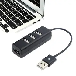 4 Порты светодио дный USB 2,0 Адаптер Hub Мощность включения/выключения для портативных ПК