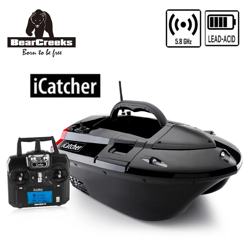 BearCreeks iCatcher V3 Carp font b Fishing b font Bait Boat with Lead Acid battery 500M