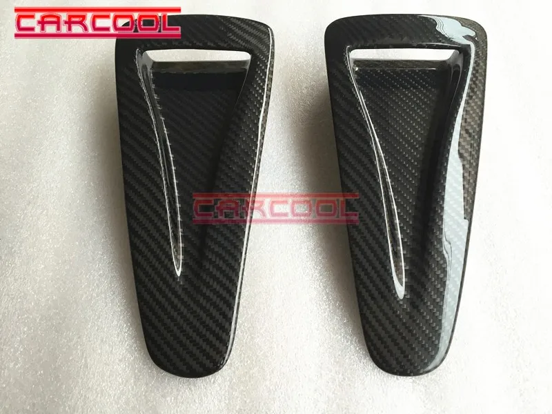 FREEING-SHIPPING-GTR-R35-Carbon-Fiber-Hood-Scoop-Vent-Intake-GLOSSY-FINISH-2PCS-PAIR