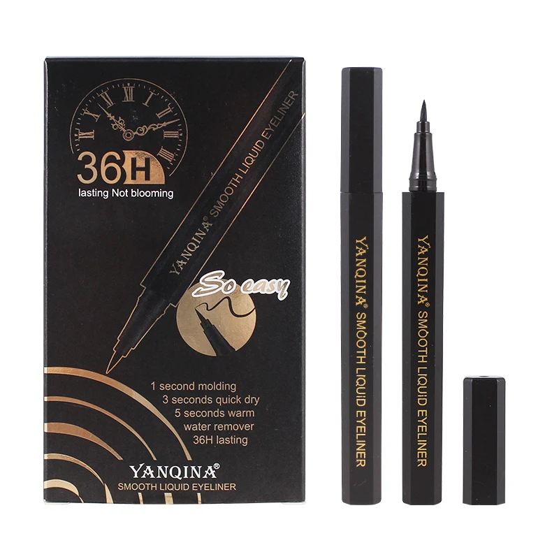 YANQINA 36H Long-lasting Eyeliner Pen Eyes Makeup Cosmetics Black Liquid Eye Liner Pencil Waterproof Eyeliners Make up Ink Stick YANQINA 36H Long-lasting Eyeliner Pen Eyes Makeup Cosmetics Black Liquid Eye Liner Pencil Waterproof Eyeliners Make up Ink Stick