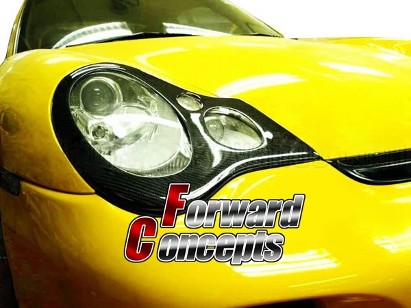 

CARBON FIBER 01-05 996 911 CARRERA TURBO EYELIDS HEADLIGHTS COVERS TRIMS