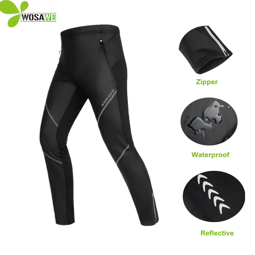Buy WOSAWE Warm Up PU Cycling Pants Winter Men Thermal