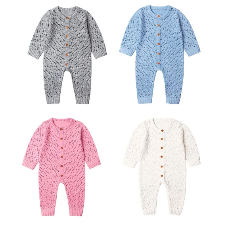 

baby clothes Newborn baby boy girl rompers Toddler Jumpsuit Knitted Baby Clothes Infant Overall Children Outfit Spring 2019 #25A