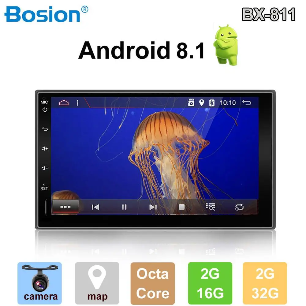 

Bosion 2 din Car Radio 7" Android 8.1 HD Autoradio Multimedia Player Touch Screen Auto audio Car Stereo MP5 Bluetooth USB TF FM